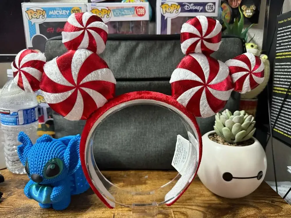 EUC Disney Parks Mickey Mouse Peppermint Swirl Ear Headband